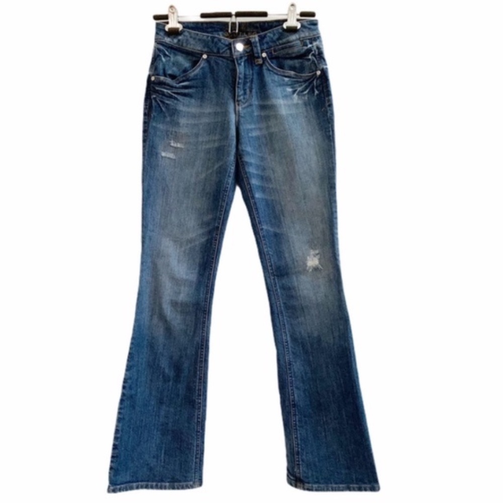 Karen Millen Premium Distressed Bootleg Jeans